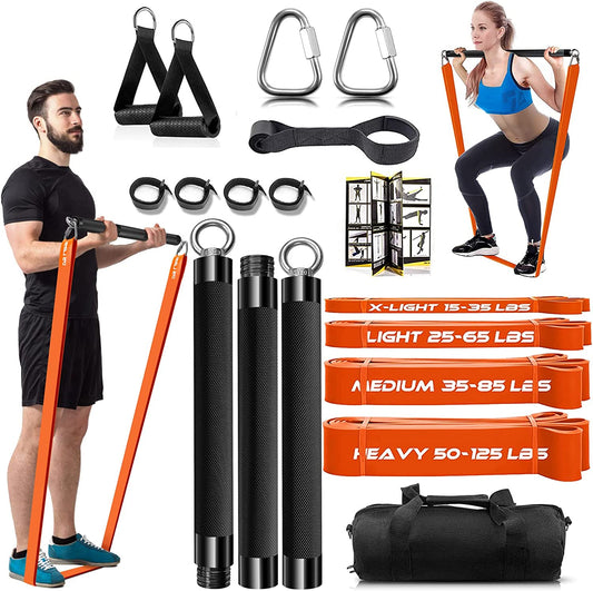 Get Fit or Get Outta Here: The Portable Resistance Band Bar Set for Couch Potatoes Who Lift 500LBS of Snacks!