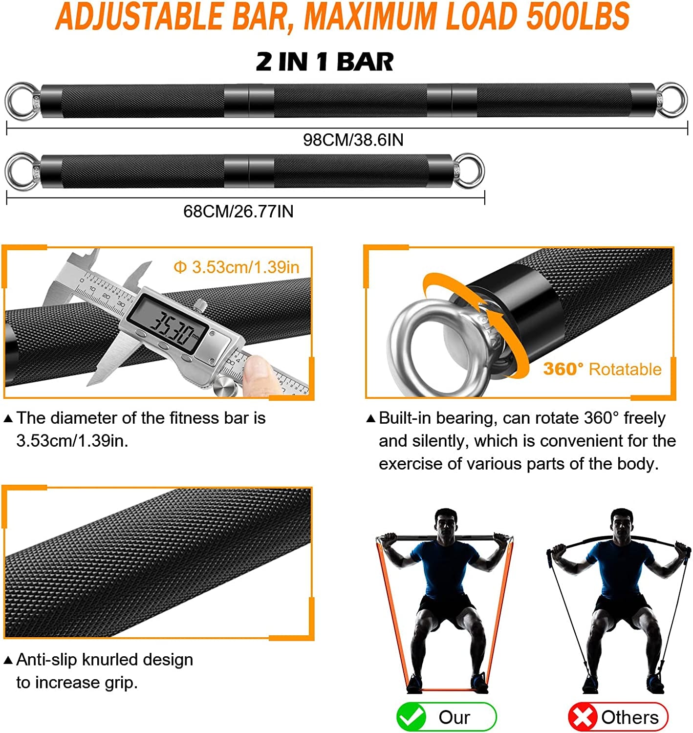 Get Fit or Get Outta Here: The Portable Resistance Band Bar Set for Couch Potatoes Who Lift 500LBS of Snacks!