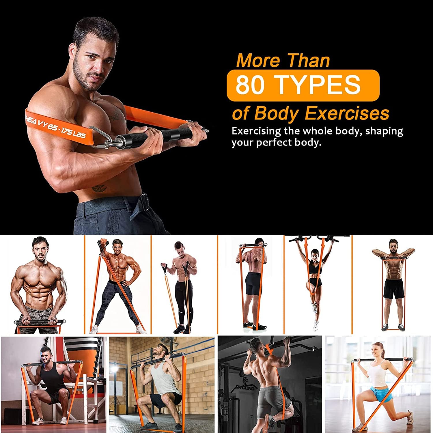 Get Fit or Get Outta Here: The Portable Resistance Band Bar Set for Couch Potatoes Who Lift 500LBS of Snacks!