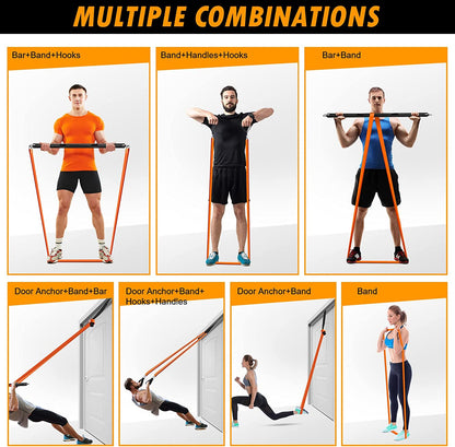 Get Fit or Get Outta Here: The Portable Resistance Band Bar Set for Couch Potatoes Who Lift 500LBS of Snacks!